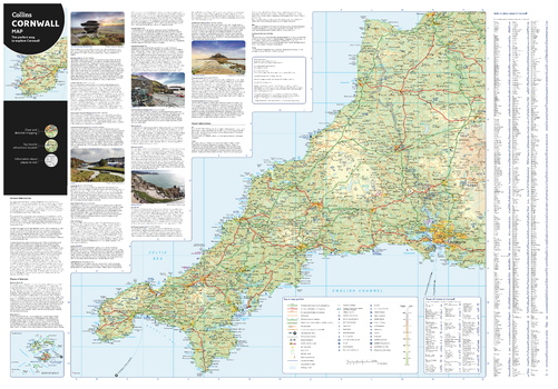 Collins Cornwall Map
