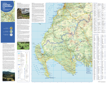 Collins Dumfries and Galloway Map - West