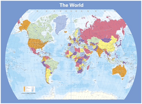 The World - colour blind friendly political world map
