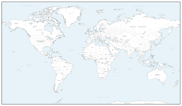 Detailed World Colouring Map - Giant