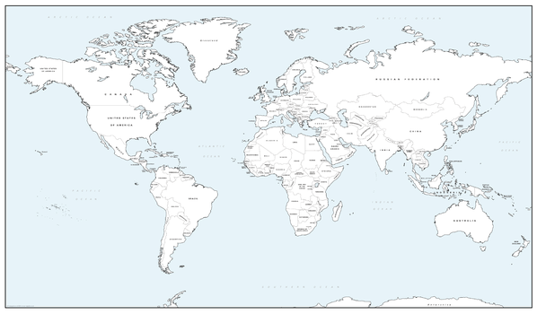 World Colouring Map - Big