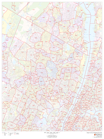 Bergen County, New Jersey ZIP Codes