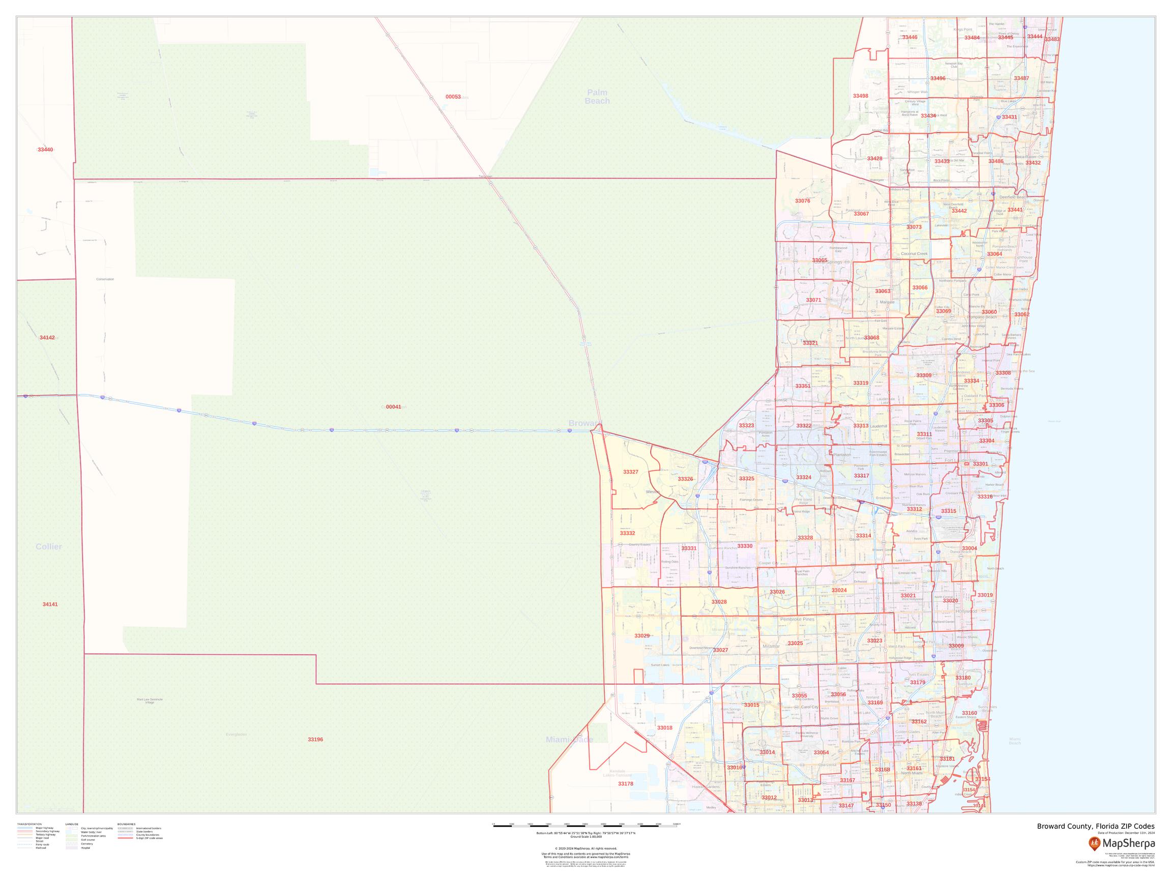 zip code map broward Broward County Florida Zip Codes zip code map broward