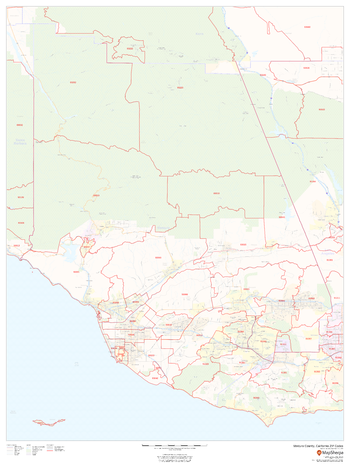 Ventura County, California ZIP Codes (Mainland)