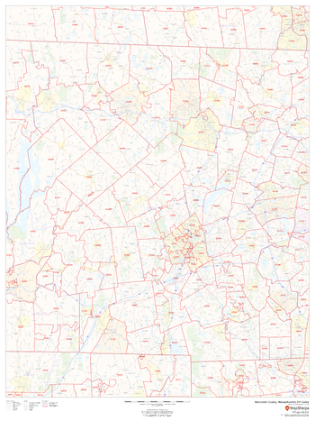 Worcester County, Massachusetts ZIP Codes
