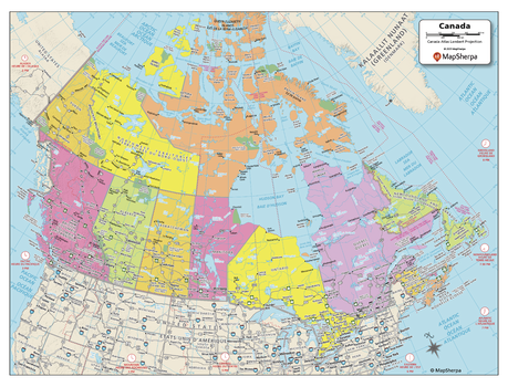 Canada Political Map - Compact