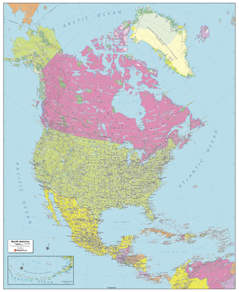 North America Political Map - Large
