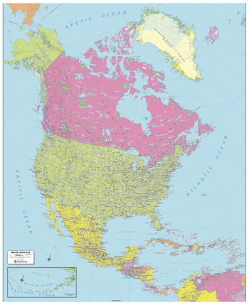 North America Political Map - Extra Large