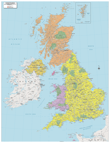 UK Political Map - Extra Large