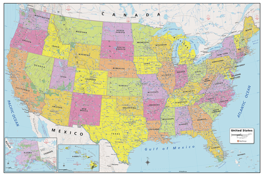 USA Political Map - Large