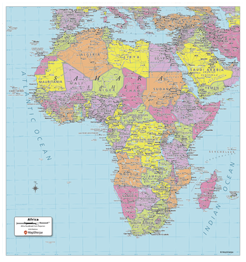 Africa Political Map - Compact