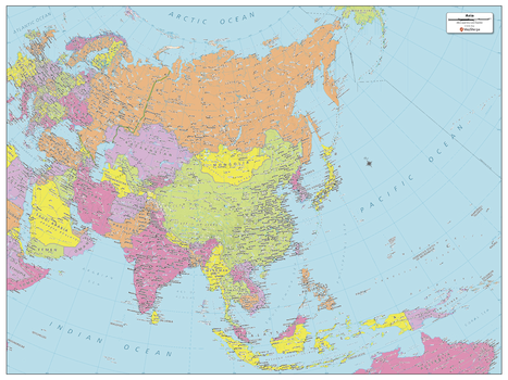 Asia Political Map - Large