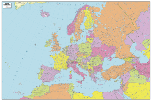 Europe Political Map - Large