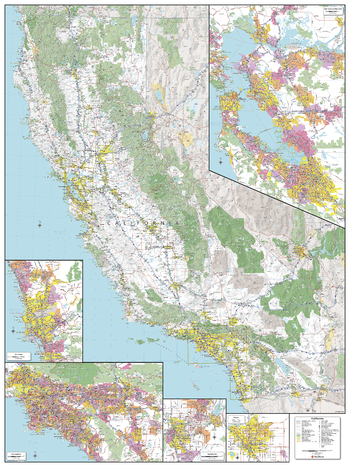 California State Wall Map - Large