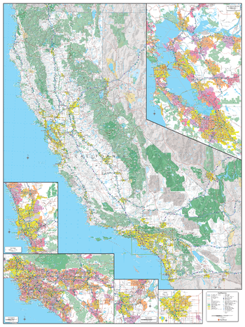 California State Wall Map - Extra Large