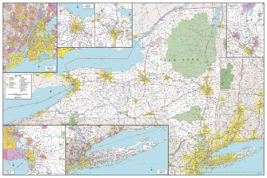 New York State Wall Map - Large