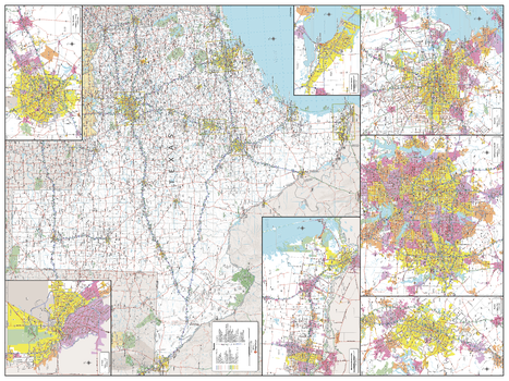 Texas State Wall Map - Large