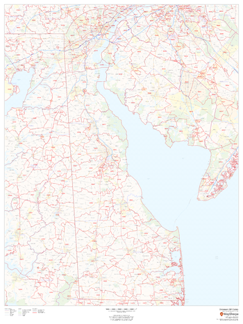 Delaware ZIP Code Map