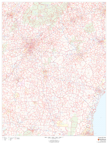 Georgia ZIP Code Map