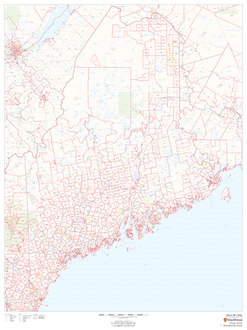 Maine ZIP Code Map