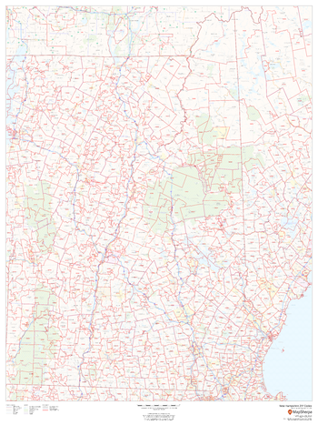 New Hampshire ZIP Code Map