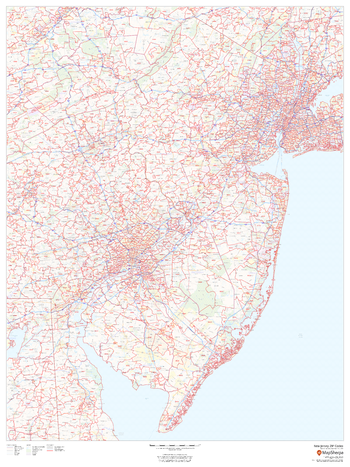 New Jersey ZIP Code Map