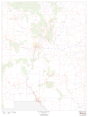 New Mexico ZIP Code Map