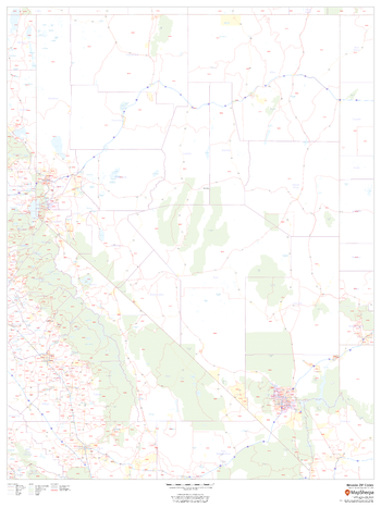 Nevada ZIP Code Map