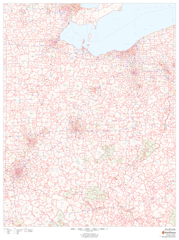Ohio ZIP Code Map