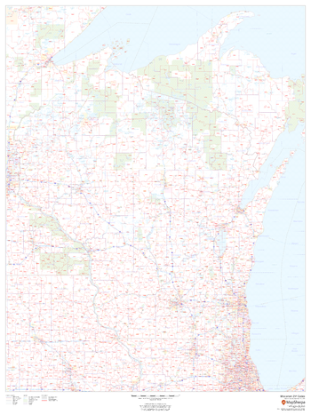 Wisconsin ZIP Code Map