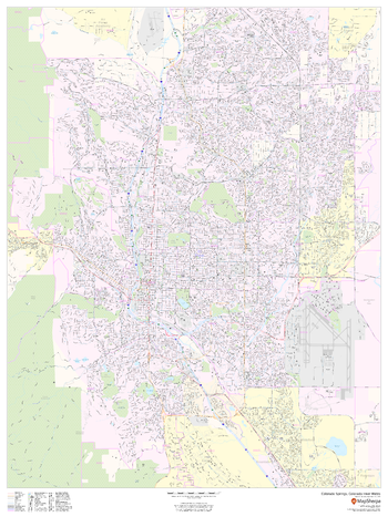 Colorado Springs, Colorado Inner Metro - Portrait