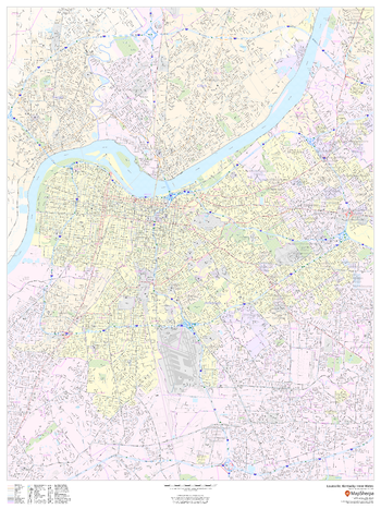 Louisville, Kentucky Inner Metro - Portrait