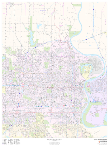 Omaha, Nebraska Inner Metro - Portrait