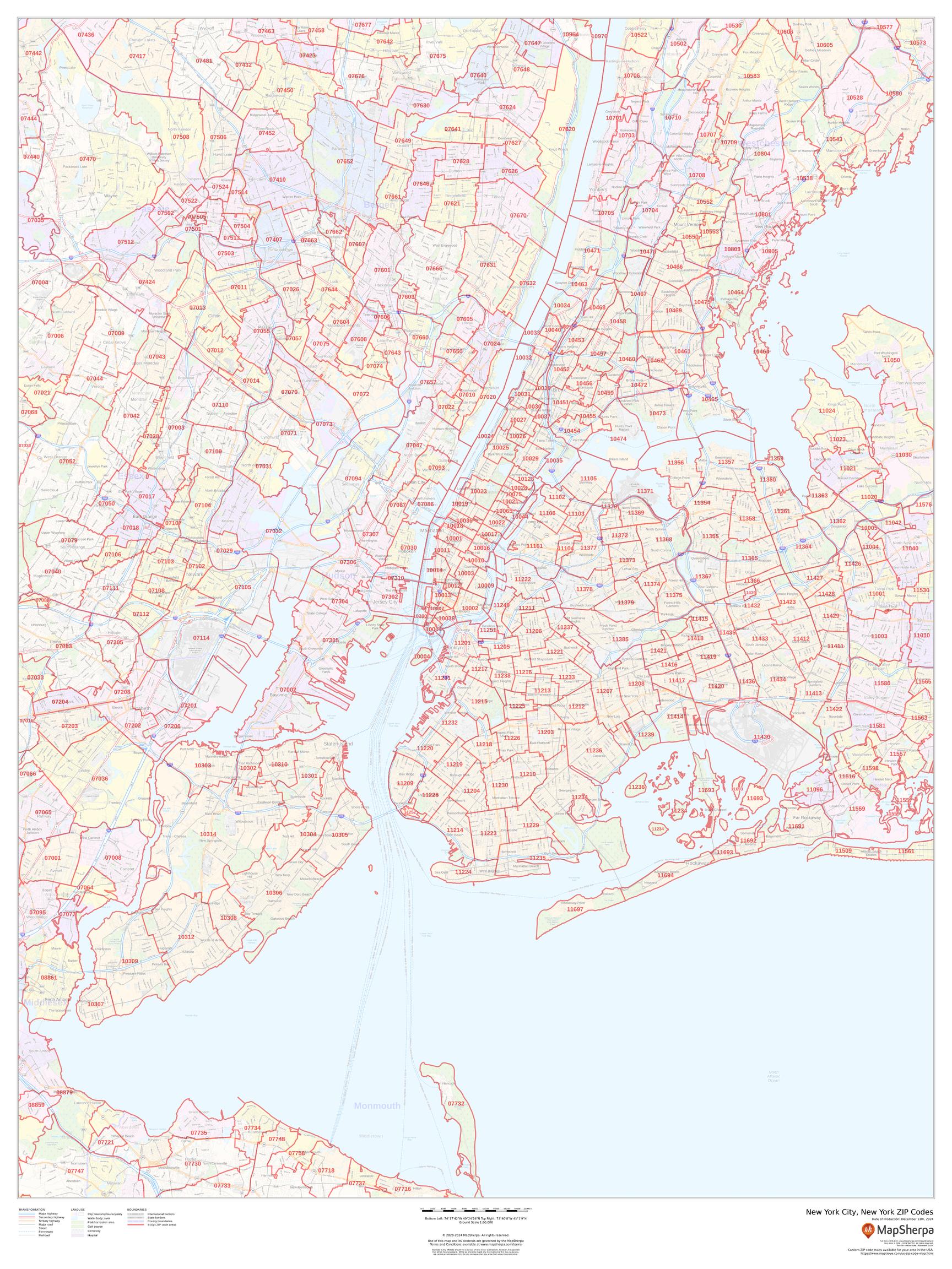 New York City New York Zip Codes