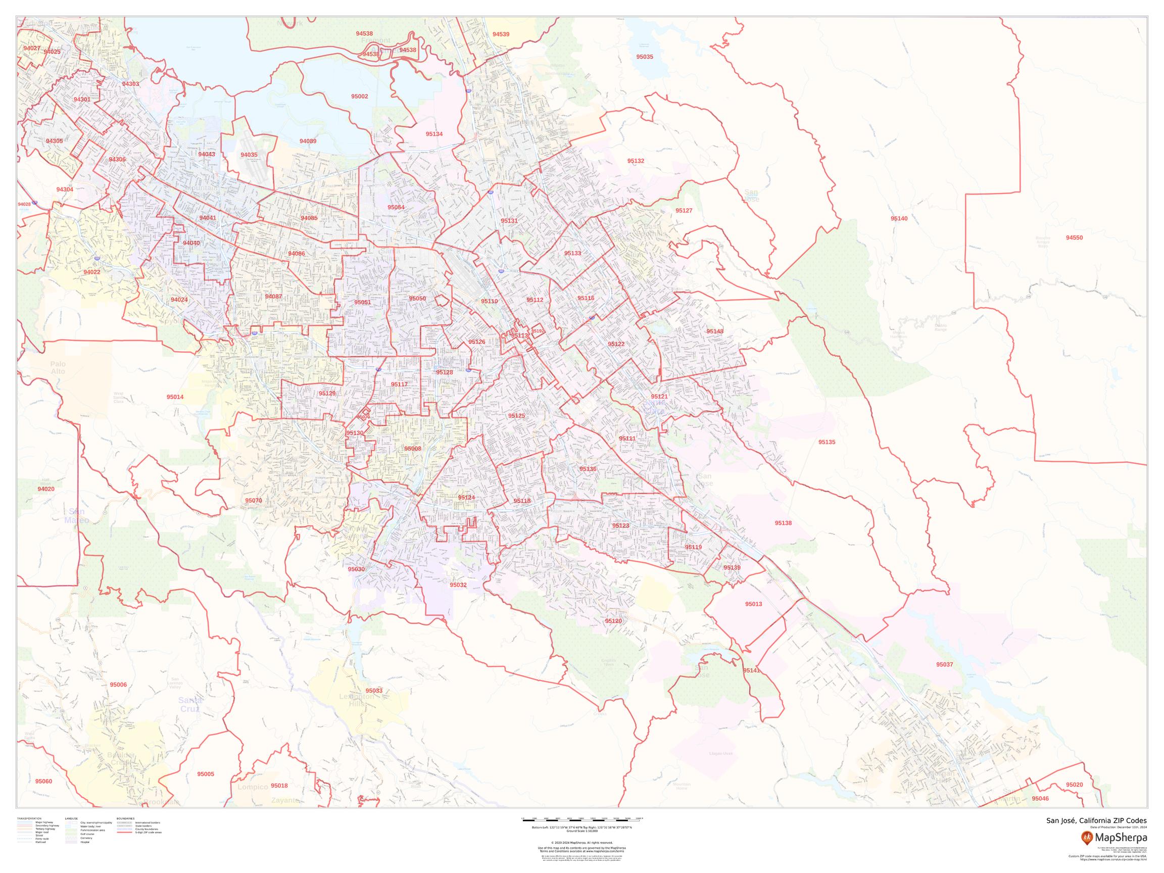 San Jose California Zip Codes