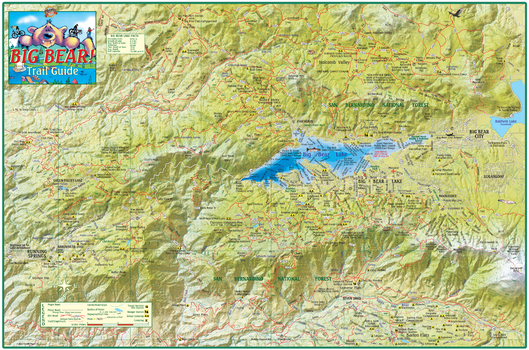 Big Bear Trails California Wall Map