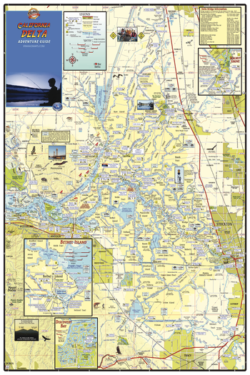California Delta Waterways Wall Map