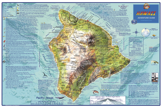 Hawaii "Big Island" Wall Map