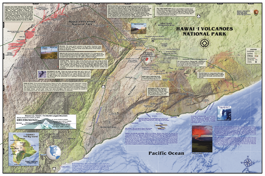 Hawaii Volcanoes National Park Wall Map