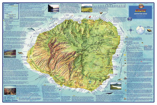 Kauai, Hawaii Wall Map
