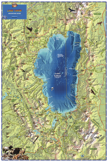 Lake Tahoe, California Wall Map