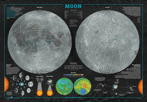Moon Wall Map