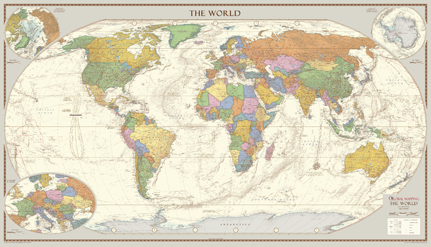 Antique Style World Map - Extra Large