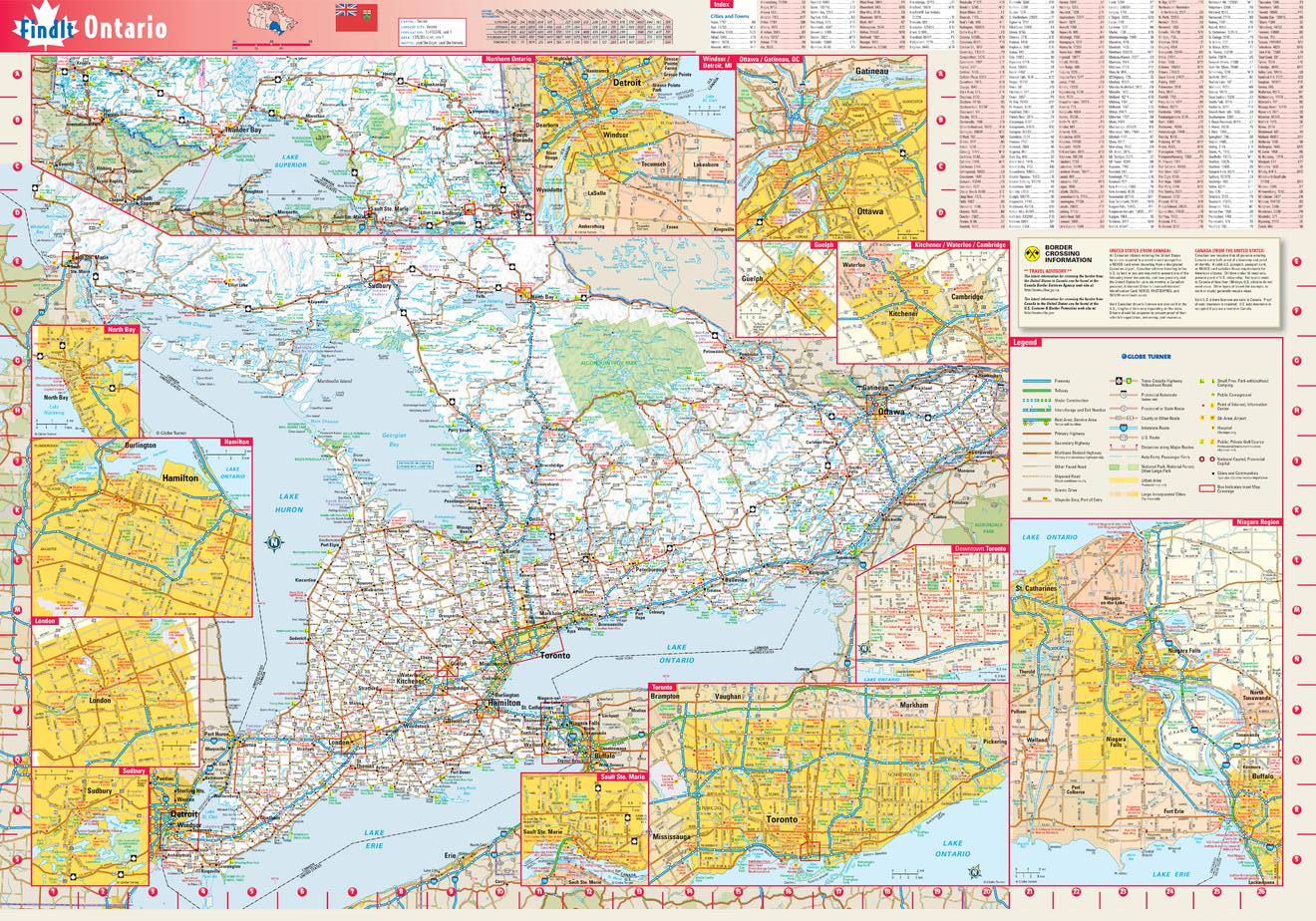 Ontario Wall Map
