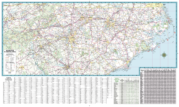 North Carolina State Road Map