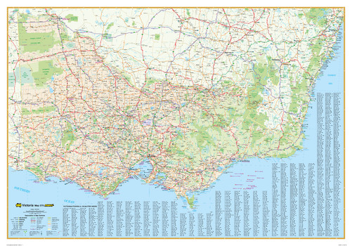 Victoria State Wall Map