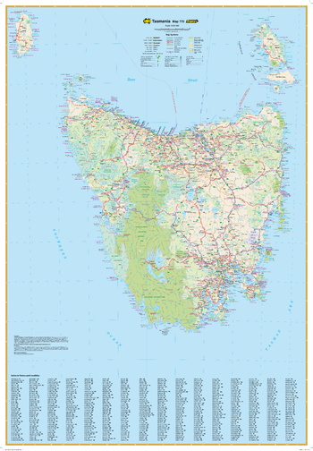 Tasmania State Wall Map