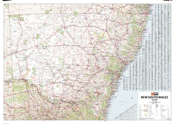 New South Wales State Wall Map