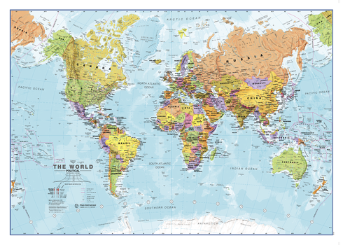 Political World Map - Small