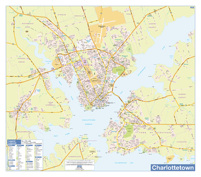 Charlottetown Wall Map - Street Detail